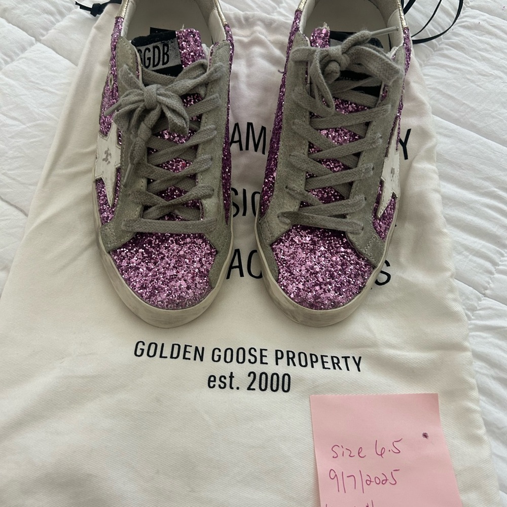Golden Goose Glitter Pink Sneakers